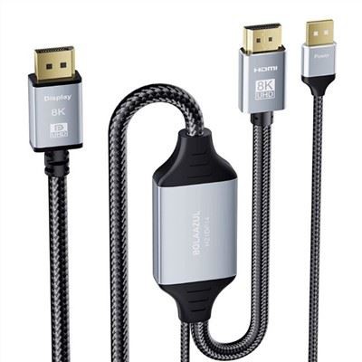 HDMI 2.1 към DisplayPort 1.4 адаптерен кабел